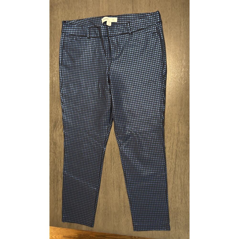 Old Navy Women's Pixie Shiny Blue & Black Pants Size 14